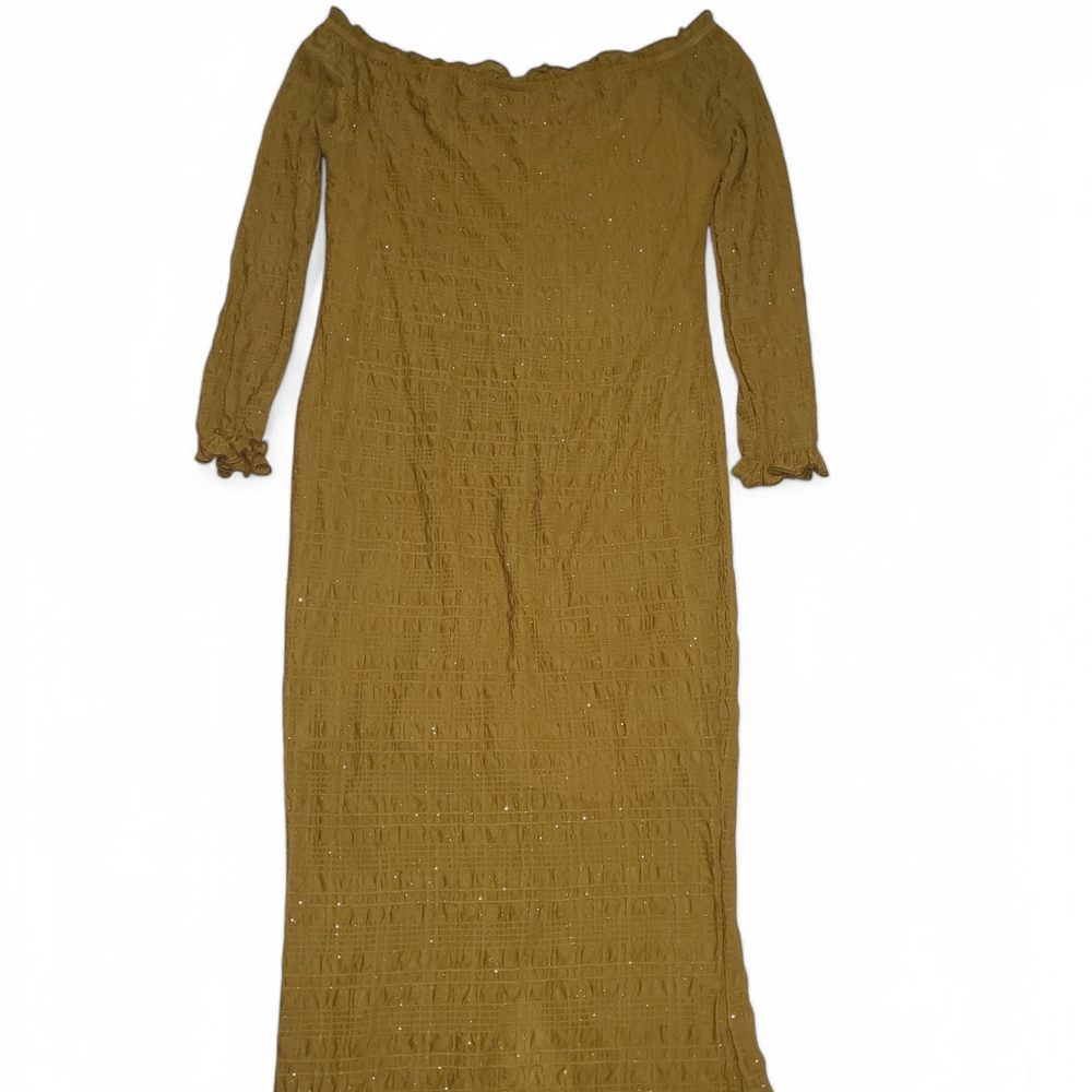 Casual Yellow Off-Shoulder Sheath Shein Dress
